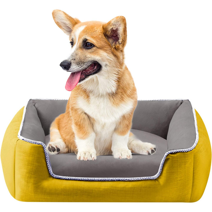 Ортопедичне ліжко для собак та котів PETCUTE: м'яке, миється, для великих, середніх та маленьких тварин. Зелений кошик, розмір XL (80x65x19 см)