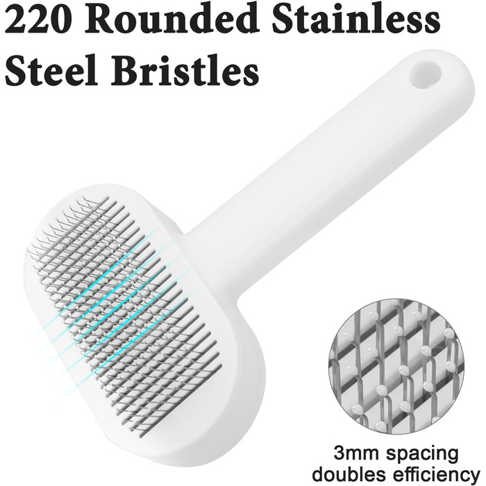 Набір для догляду за тваринами Okiki 3 в 1: щітка для собак і котів, ножиці для обрізання кігтів, гребінець від бліх – для довгої та короткої шерсті, сумісний зі шкірою