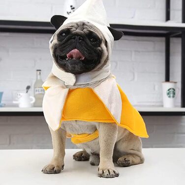 Костюм для собак Банан, карнавальний костюм для собак, XL (Окружність шиї 41-48 см, груди 58-69 см, довжина 43 см)