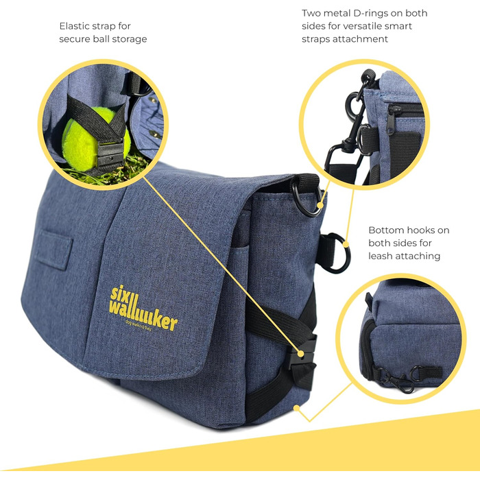 Leckerlibeutel для собак Arrivly SixWalker з магнітною застібкою: практичний фідер для дресирування, універсальна сумка для ласощів з винімною кишеню (Блакитний)