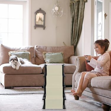 Сходинки для собак: 4 сходинки для авто, ліжка, дивану. Зручні, легкі, стабільні, до 75 кг, бежеві