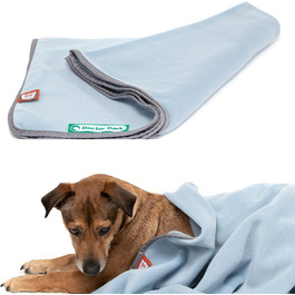 М'яка ковдра для собак Doctor Bark, 100x70 см, блакитна, миюча до 95°C, флісова, Made in Germany