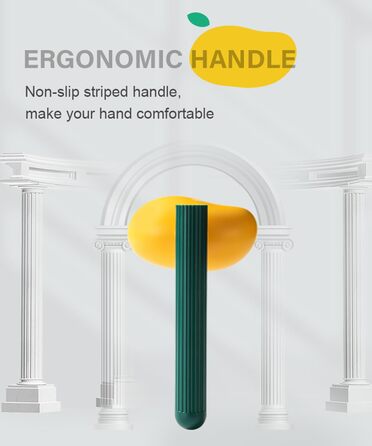 Щітка для собак та котів Mango, самоочисна, форма манго, зелена