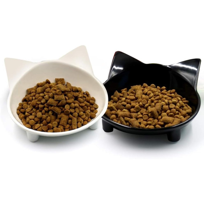 Набір мисок для котів, 2 шт. - неслизькі, придатні для миття в посудомийній машині