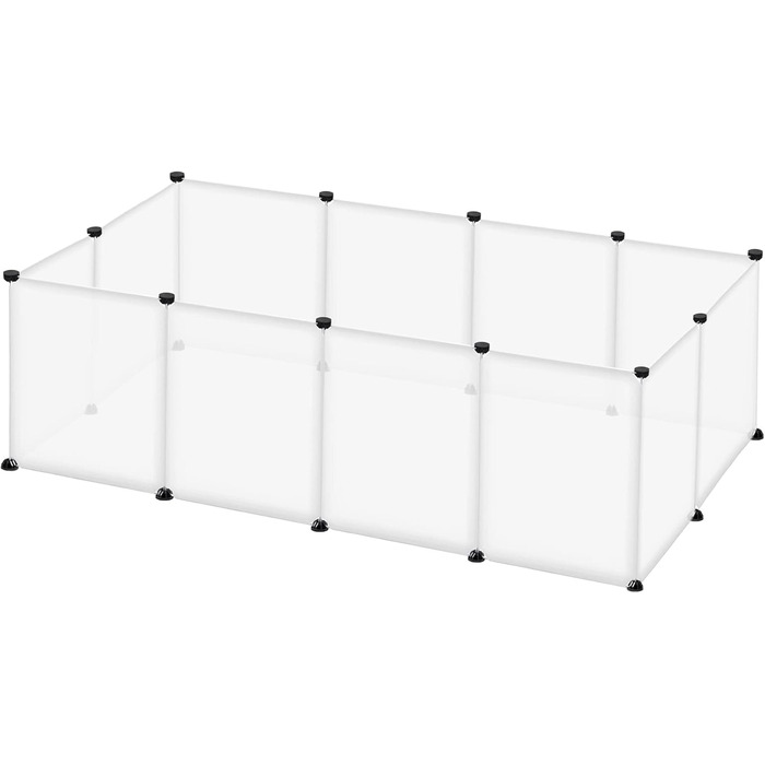 Клітка для тварин NAIZY 26 шт. 143x108x93 см, біла, для кроликів та інших дрібних тварин, розширювана, з металевою драбиною (12 шт.)