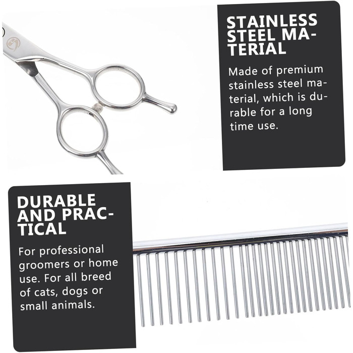 Ножиці для стрижки собак INOOMP з нержавіючої сталі, тример для грумінгу домашніх тварин, професійний інструмент для догляду за шерстю