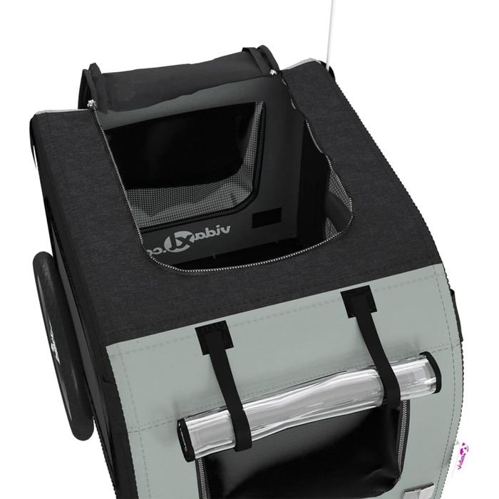 Причіп для велосипеда Gecheer для собак, чорний, з оксфордської тканини та сталі, вантажопідйомний, транспортний (125 x 64 x 66 см)