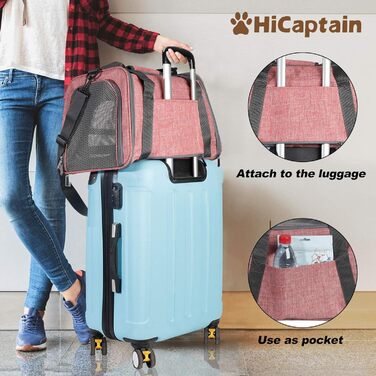 Транспортна переноска для кота, переноска для котів, складана переноска-сумка, переноска для собак, переноска з регульованим плечовим ременем, котяча переноска, червона