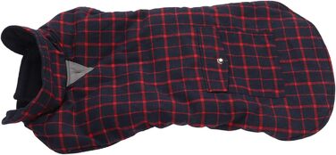 Зимова куртка для собак, тепла флісова куртка, в клітинку, для маленьких, середніх та великих собак, для активностей на холоді (розмір M)