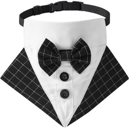 Смуговий костюм для собак, смокінг, костюм для святкування, розмір L, чорний