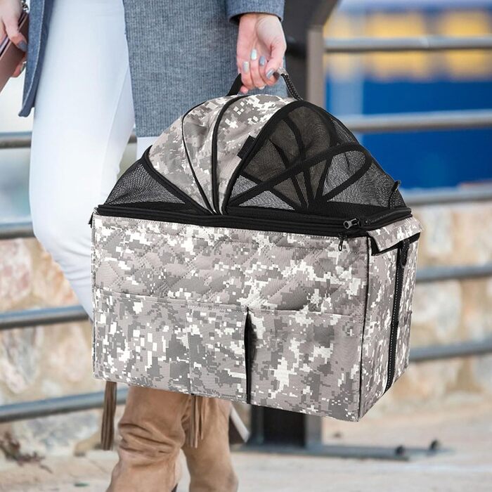 Корзина для собак LYXXJRYBHD на велосипед, задня, для маленьких собак та котів з сіткою, вентильована, подвійна