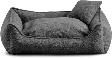 Кінець для собак Gutekissen® Bear, середній розмір, миється, з подушкою, вибір кольору та розміру (M - 80x70, темно-сірий)
