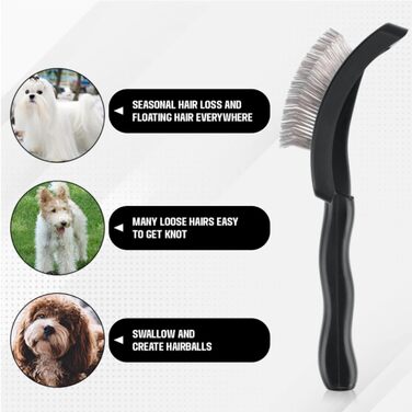 Гребінець для собак від Haustierkamm: видаляє ковтуни та вичісує шерсть середніх та довгошерстих собак