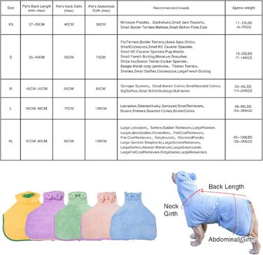 Рушник для собак та котів Fnaobai, халат, швидковисихаючий, з капюшоном, регульований, для басейну, пляжу, XS, зелений