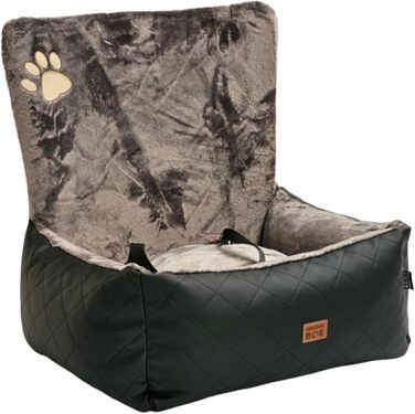Автомобільний лежак для собак Golden Dog з кріпленням на ремінь безпеки, 73 x 56 см, колір графіт