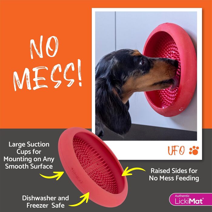 LickiMat UFO - килимок для годування тварин, натуральний каучук, зелений (рожевий)