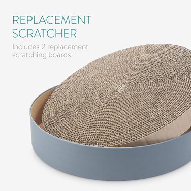 Набір з 2 картонних когтеточок для котів Navaris - круглі картонні килимки-когтеточки, коричневі