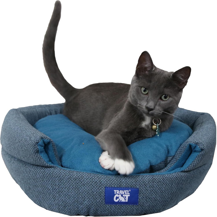 Будиночок для кота Travel Cat Meowbile, трансформер, синій, M, 63,5x45,7x43,2 см, якісний котячий дім і лежак для дому