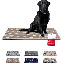 Лежак для собак HS-Hundebett® XL 95x135 см, двосторонній, м'який, бежевий, для дивану, авто і клітки, вироблено в Німеччині