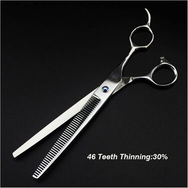 Набір професійних інструментів для грумінгу домашніх тварин RWRAPS 8 дюймів: ножиці, гребінець, прямі та зігнуті ножиці для собак, витончення кісток