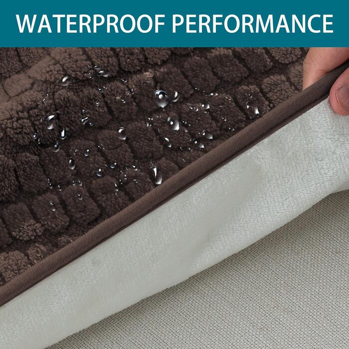 Водонепроникний килимок для собак H.Versailtex, миючий килимок для домашніх тварин, 80x100 см, коричневий