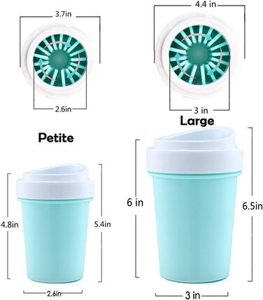 Очищувач лап для домашніх тварин Bealy – легко розібрати та встановити, щітка для лап собак Petite Bluegreen