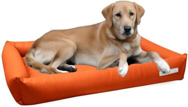 Ортопедичний лежак для собак M, 100 x 75 см, з штучної шкіри. Лежанка для собак, собачий диван.