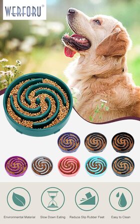 Навісник для собак, повільне годування, антизаковтування, безпечний та міцний, екологічний, темно-зелений