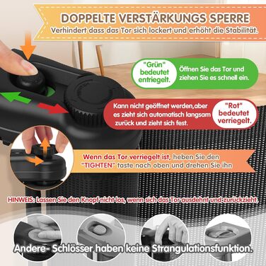 Розсувне захисне оградження для дитини та собаки, 400 см, 105 см заввишки, для сходищ/коридору/внутрішніх/зовнішніх приміщень, білий (чорний)