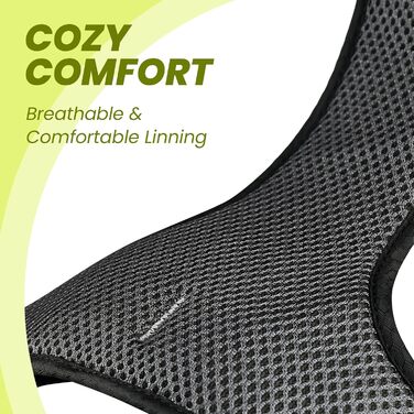 Шлейка для собак VIVAGLORY Easewalk, анти-тяга, для дресирування та прогулянок, з ручкою, надійна, для цуценят та собак, розмір M, яскраво-жовтий, обхват грудної клітки 51-74 см