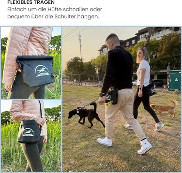 Таліас Лекерліташе – водонепроникна сумка для прогулянок з собакою з відділенням для герметичних відходів – сумка для дресирування собак, яку можна носити через плече або на поясі – сумка для корму та ласощів для собак