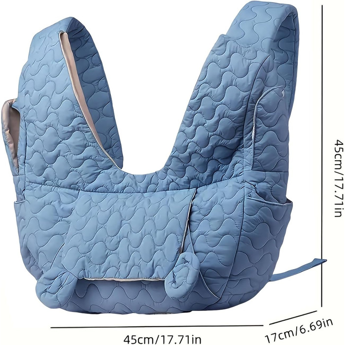 Рюкзак-переноска для собак та котів Ahuuen - дихаючий, м'який, для маленьких собак, кошенят, цуценят. Підходить для прогулянок, подорожей, кемпінгу, велопоїздок та шопінгу (Saphir)