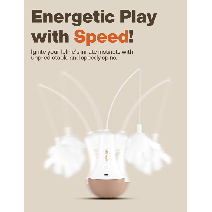 Інтерактивна іграшка для котів, автоматична з випадковою рухом, таймер вимкнення