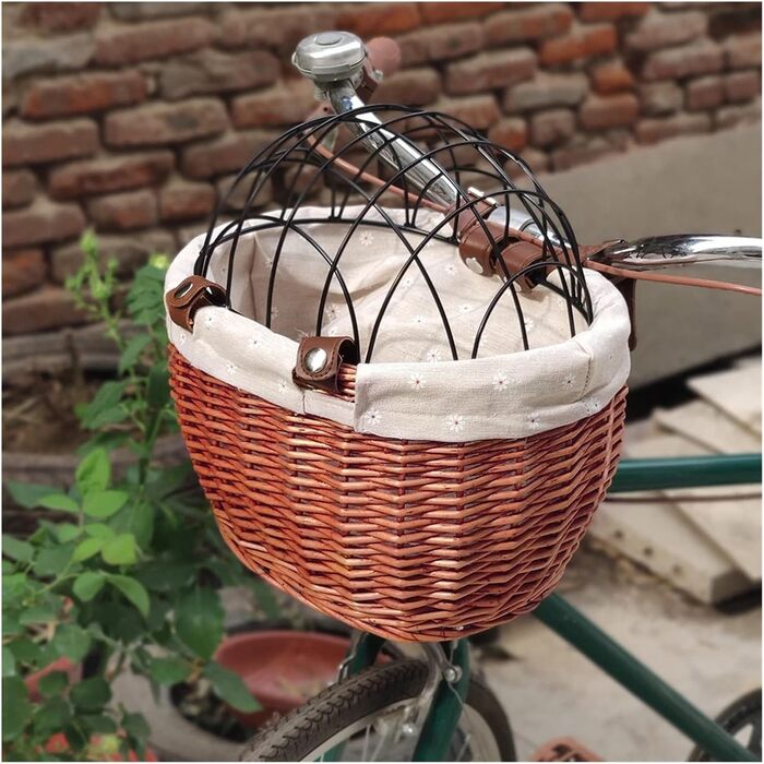 Кошик на велосипед для тварин: собака, кіт. Ручна робота, для перевезення іграшок, книг, овочів. З кріпленням на кермо