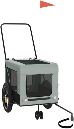 Фahrрадна причіп для собак від vidaXL, 120 x 54.5 x 53 см, сірий