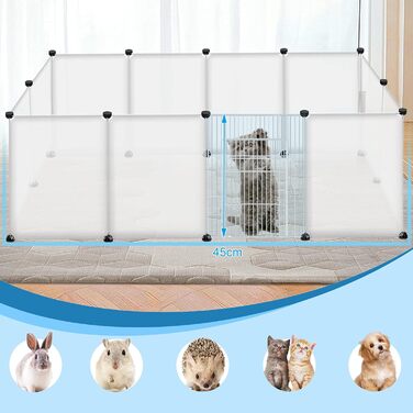 Клітка-вольєр для кроликів та морських свинок TRMLBE, 12 штук, 145x75x48 см