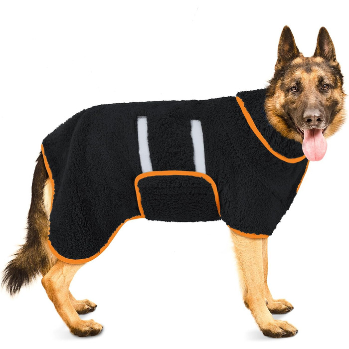 Рушник для собак Bienbee, чорний, XXL, швидковисихаючий, супер вбираючий