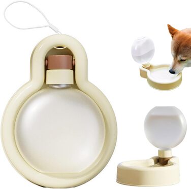 Водяна пляшка для собак, портативна годівниця для води, витокозахисна, 500 мл, білий пластик