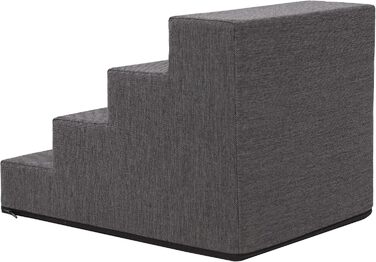 Східці для тварин Huastiertreppe: 4 сходинки, для собак та котів, допомога у підйомі, Graphit Inari, L - 40x60x40 см