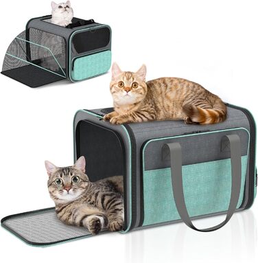 Betopet: Сумка-переноска для собак та котів, TSA-аппробована, розширювана, до 6,8 кг, 41,8 x 33 x 30,8 см