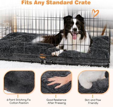 Крісло-ліжко для собак середніх порід Nobleza, м'яке, з довгим плюшем, з неслизьким дном, 80x50 см