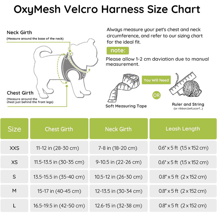 Шлейка для собак BELLA & PAL для маленьких собак з повідком, Step-in шлейка з Air Mesh, анти-тяга, світловідбиваюча, дихаюча, для цуценят, котів, XS (L (42-50 см обхват грудей), Авокадовий колір)