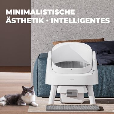 Автоматичний лоток для котів з самоочищенням, 10 л, XL, білий