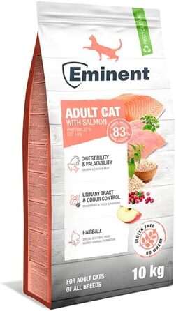 Сухий корм для дорослих котів Eminent Adult Salmon з лососем, безглютеновий, преміум-клас, 10 кг
