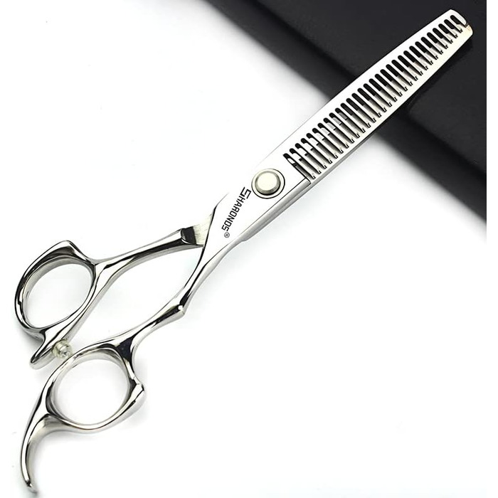 Професійний набір перукарських ножиць SHARONDS 6 дюймів для перукарів та дому, гострі ножиці з нержавіючої сталі, великий набір (зубці V)