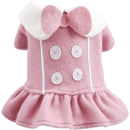 Сукня-тьюль для собак та котів, тепла зимова сукня-принцеса, рожева XS