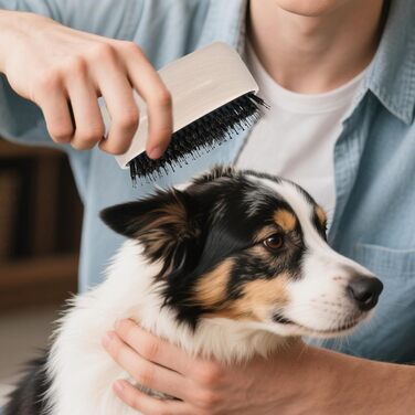 Щітка для собак від випадання шерсті, гребінець для котів, аксесуари для догляду за довгошерстими тваринами, цуценятами та кошенятами, щоденний догляд вдома та на вулиці, рекомендовано ветеринарами, професійний (білий)