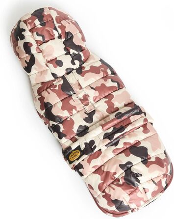 Стеганий теплий халат для такси для дрібних собак з капюшоном, камуфляж, 47 см