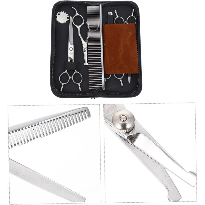 Набір для стрижки тварин Happyyami з косичками: професійний, з нержавіючої сталі, безпечний для комфорту вашого улюбленця