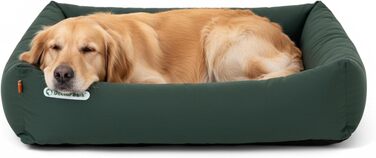 Ортопедичне ліжко для собак Doctor Bark - велике (XL, 100x90 см, зелене) з м'якою підстилкою, миється до 95°C, гігієнічне